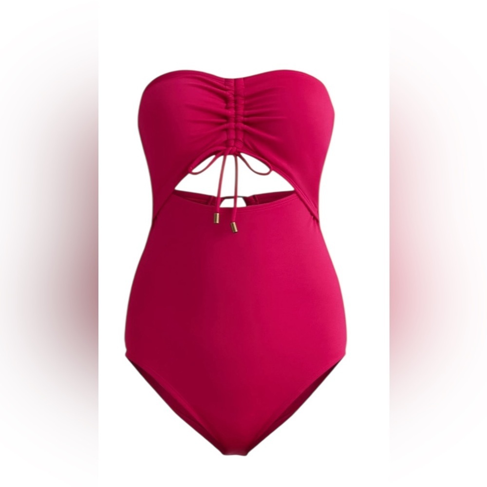 Time and Tru Pink Cutout One Piece Swimsuit size S(4-6) and 1X(16W-18W) New